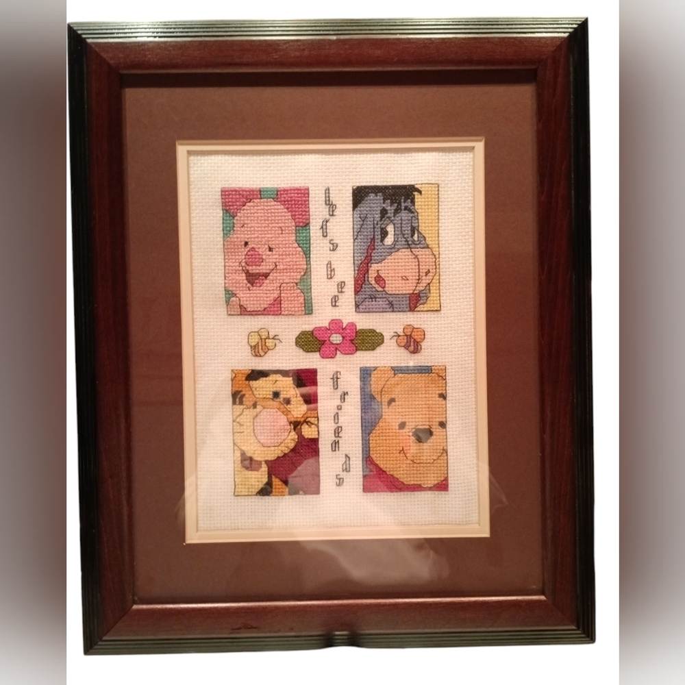 Winnie The Pooh Cross Stitch Professional Framing Tigger Piglet Eeyore Pooh